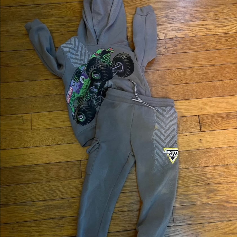 Kids Monster Jam Truck Hoodie and Joggers Set